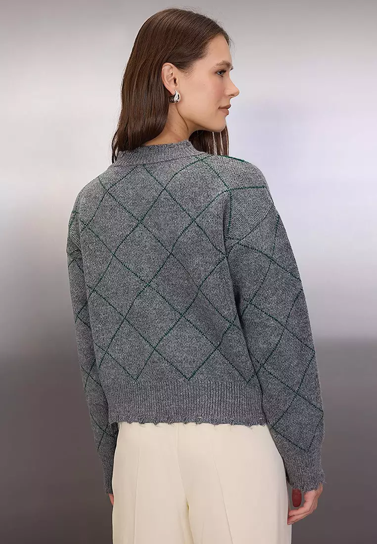 Mock Neck Cardigan