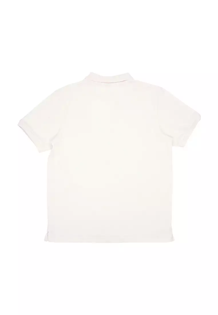 Men's Plain Poloshirt 2 Special Fabric - Marshmallow