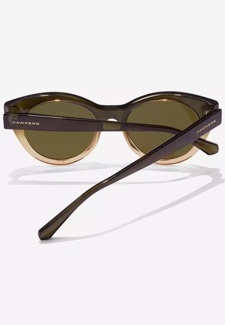 HAWKERS Khaki Olive Divine Sunglasses For Women, Female. Official Product Designed In Spain