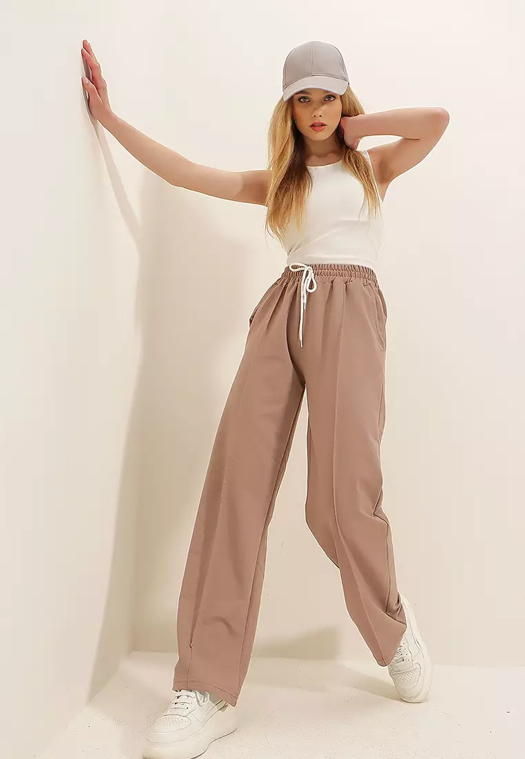 High Waist Elastic Pants