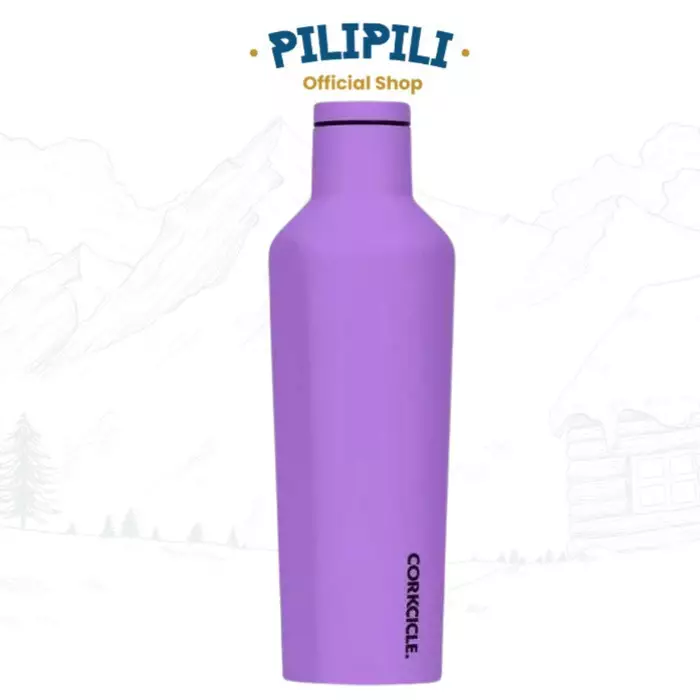 Corkcicle Canteen 16 oz / 475 ml Neon Lights Varsity Purple