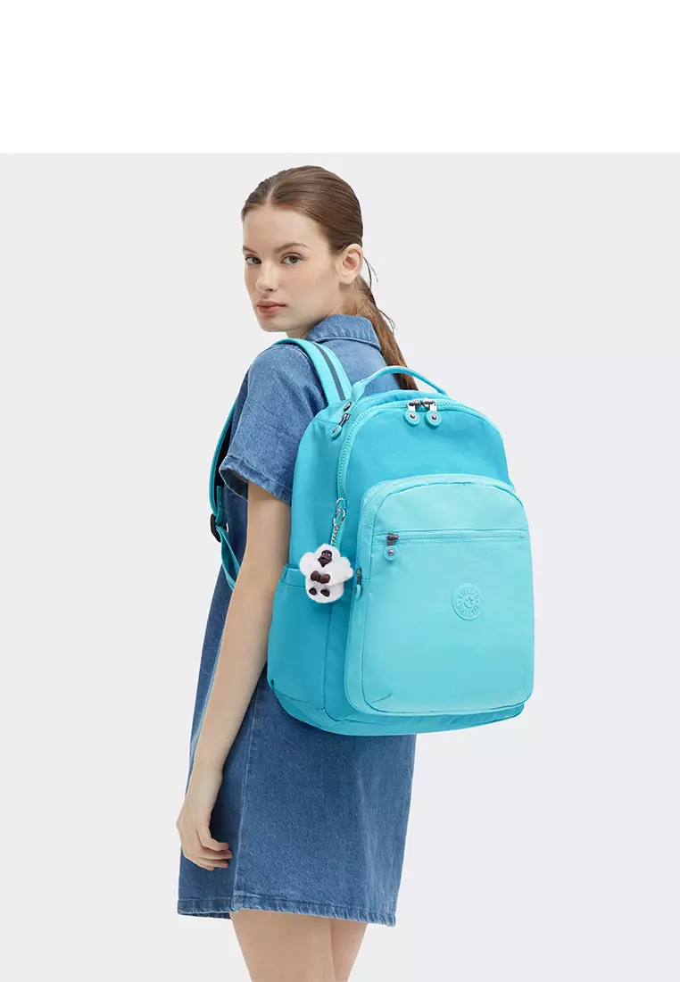 Mochila kipling azul celeste hot sale