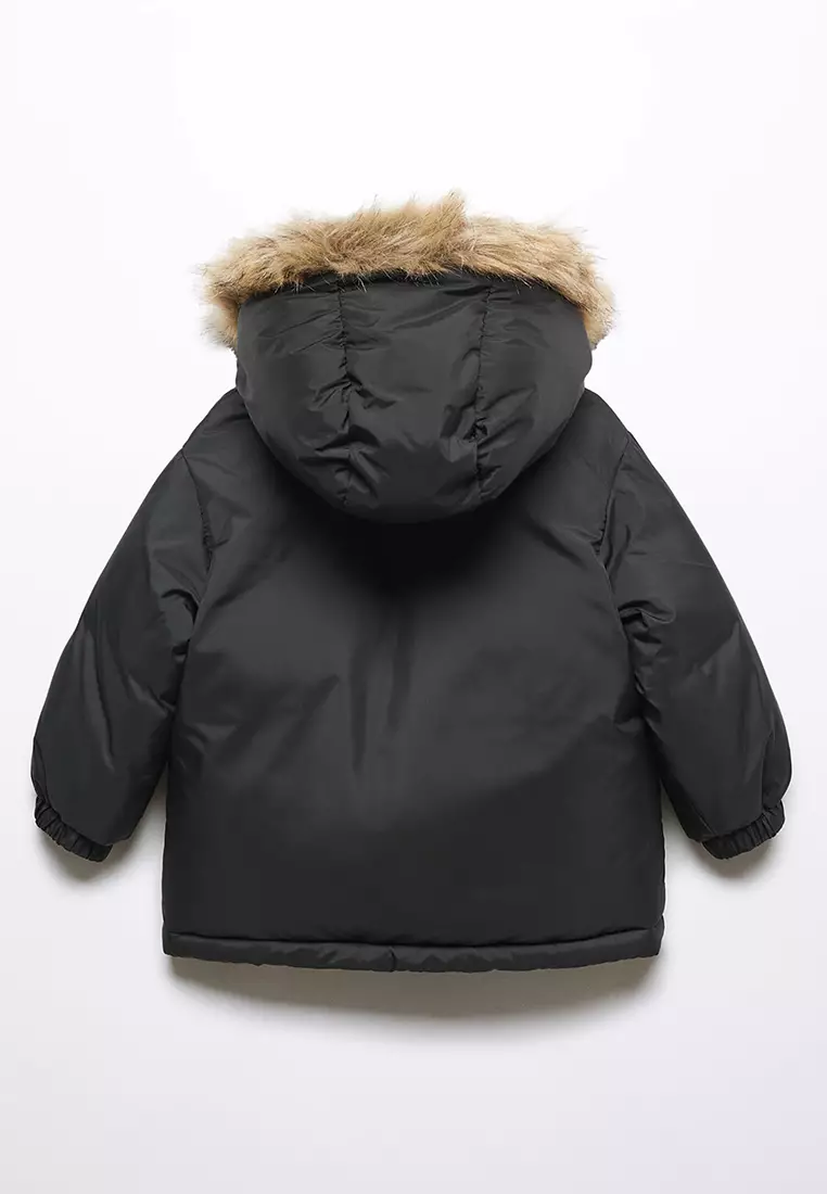 Buy MANGO BABY Faux Fur Hood Quilted Coat 2023 Online ZALORA