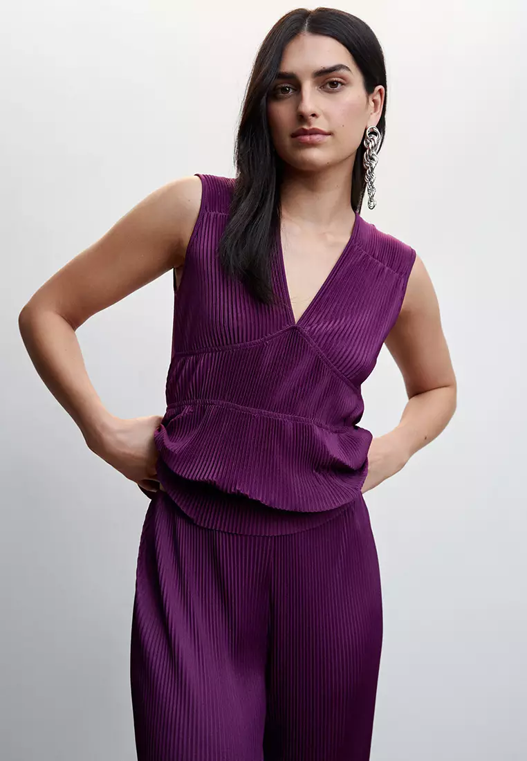 Pleated Palazzo Trousers