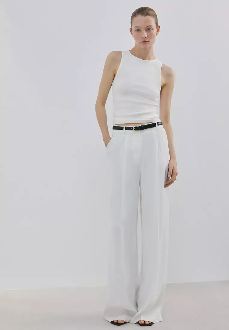 Ribbed Cotton-Blend Top