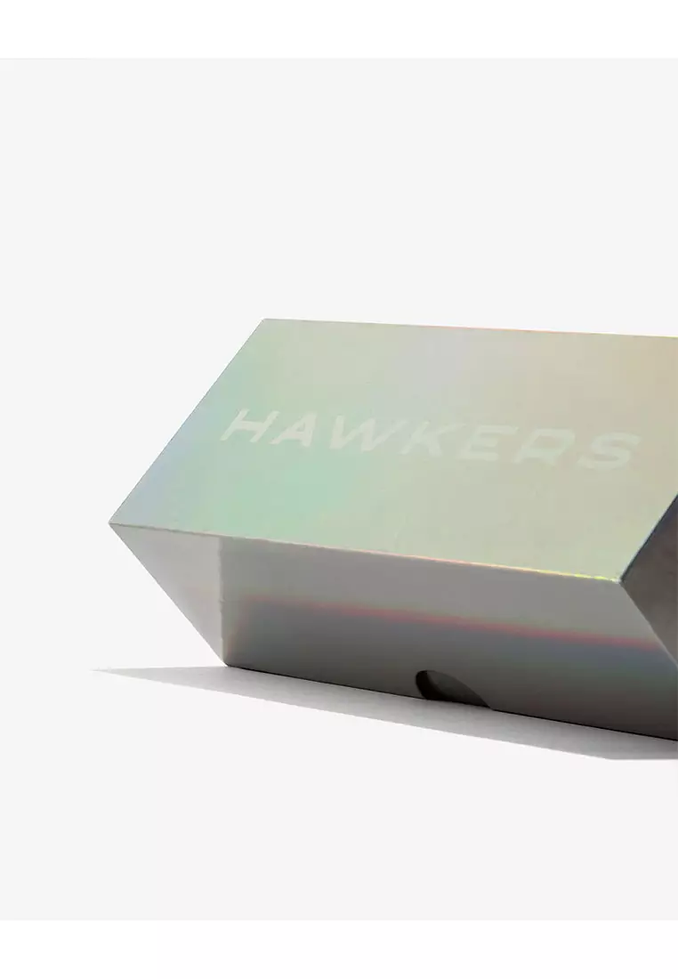 HAWKERS Black Chrome FASTER Sunglasses for Men and Women. UV400 Protection. Official Product Designed in Spain