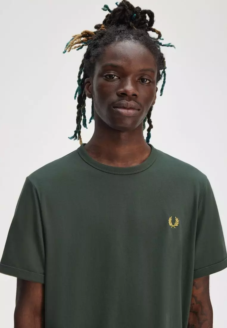 Buy Fred Perry Fred Perry M3519 Ringer T-Shirt (Court Green