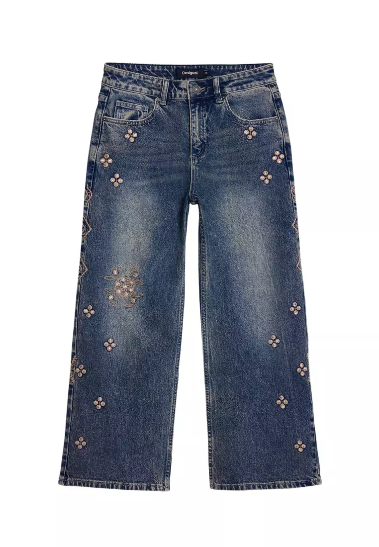 Mirror culotte jeans
