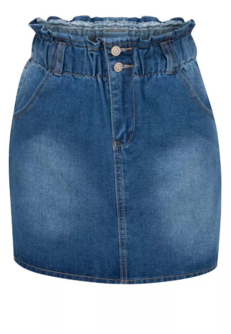 Buy ZALORA BASICS Paperbag Denim Skirt Online ZALORA Malaysia