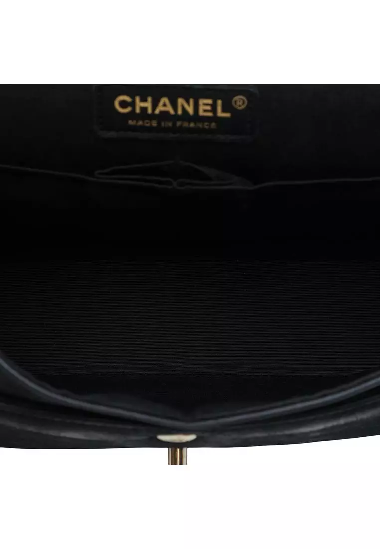 Pre-Loved Chanel Medium Classic Bicolor Caviar And Iridescent Calfskin Double Flap