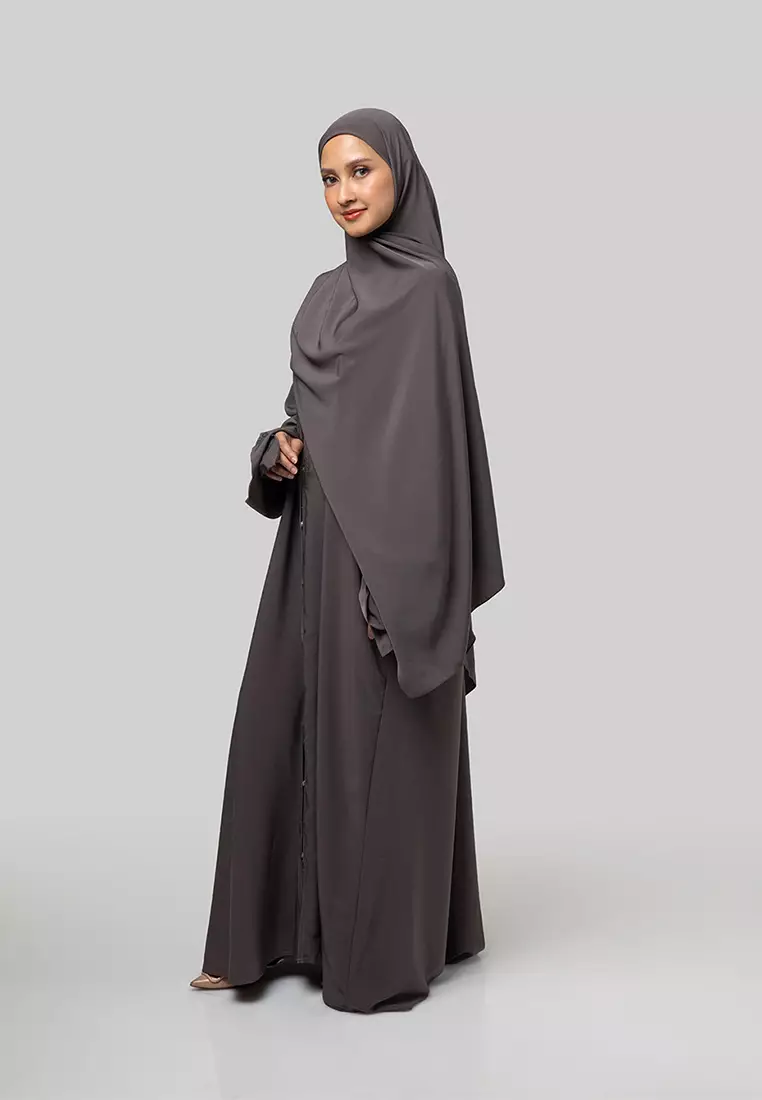 Kami Azyara Loose Abaya Grey