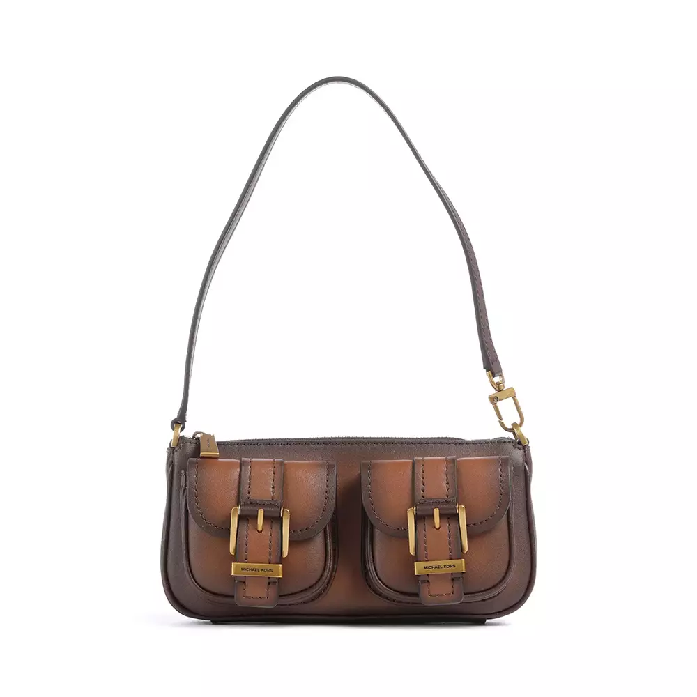 [7.7 SALEBRATION] Zoe Small Burnished Leather Pochette Luggage
