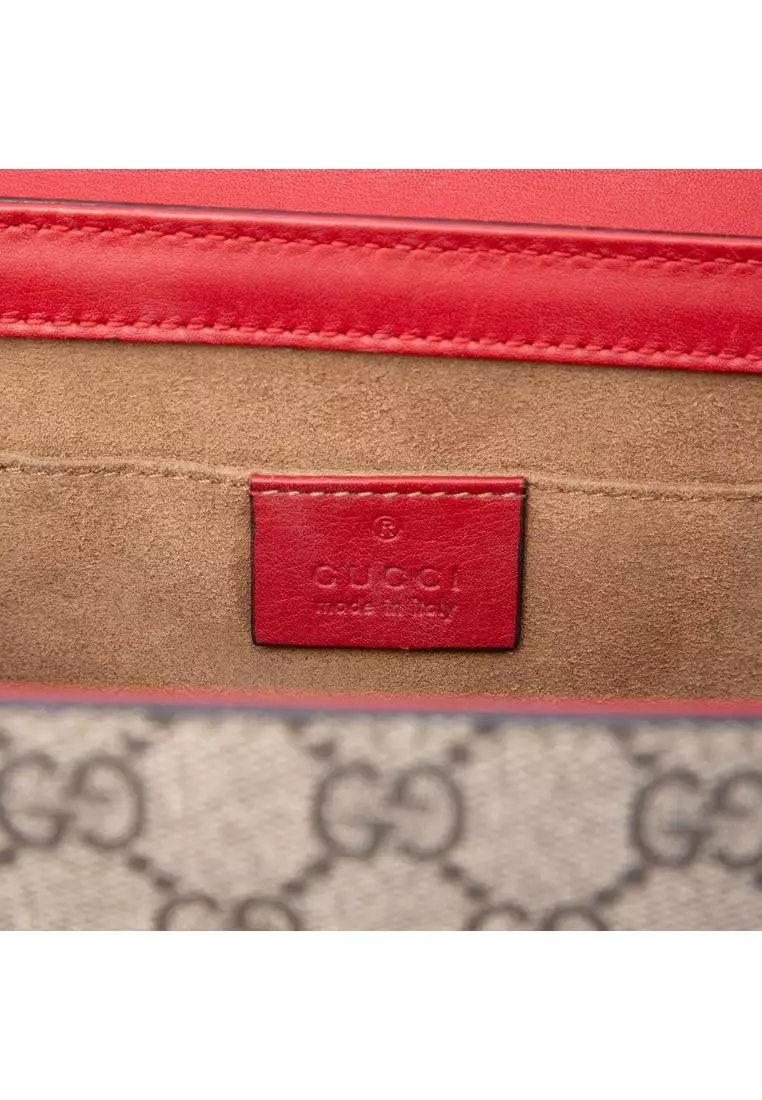 Pre-Loved Gucci Small Gg Supreme Padlock Crossbody