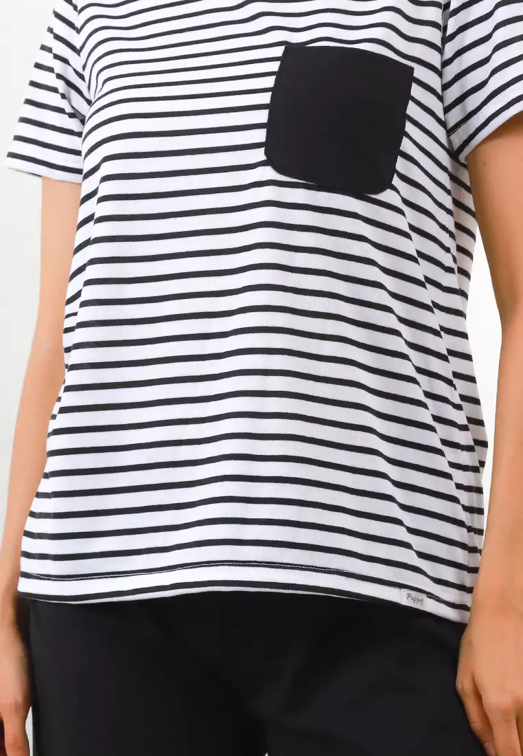 Pyjama Baju Tidur  Short Sleeve Short Mini Pants Sleepwear