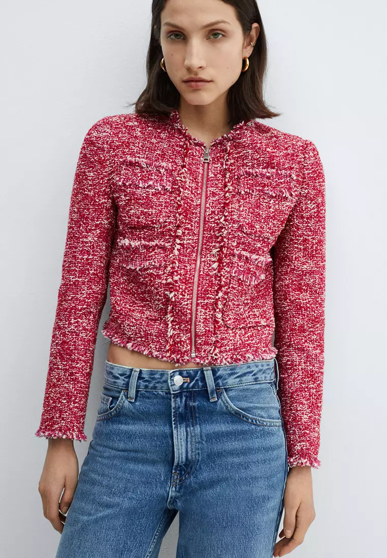 Buy Mango Pocket Tweed Jacket Online ZALORA Malaysia