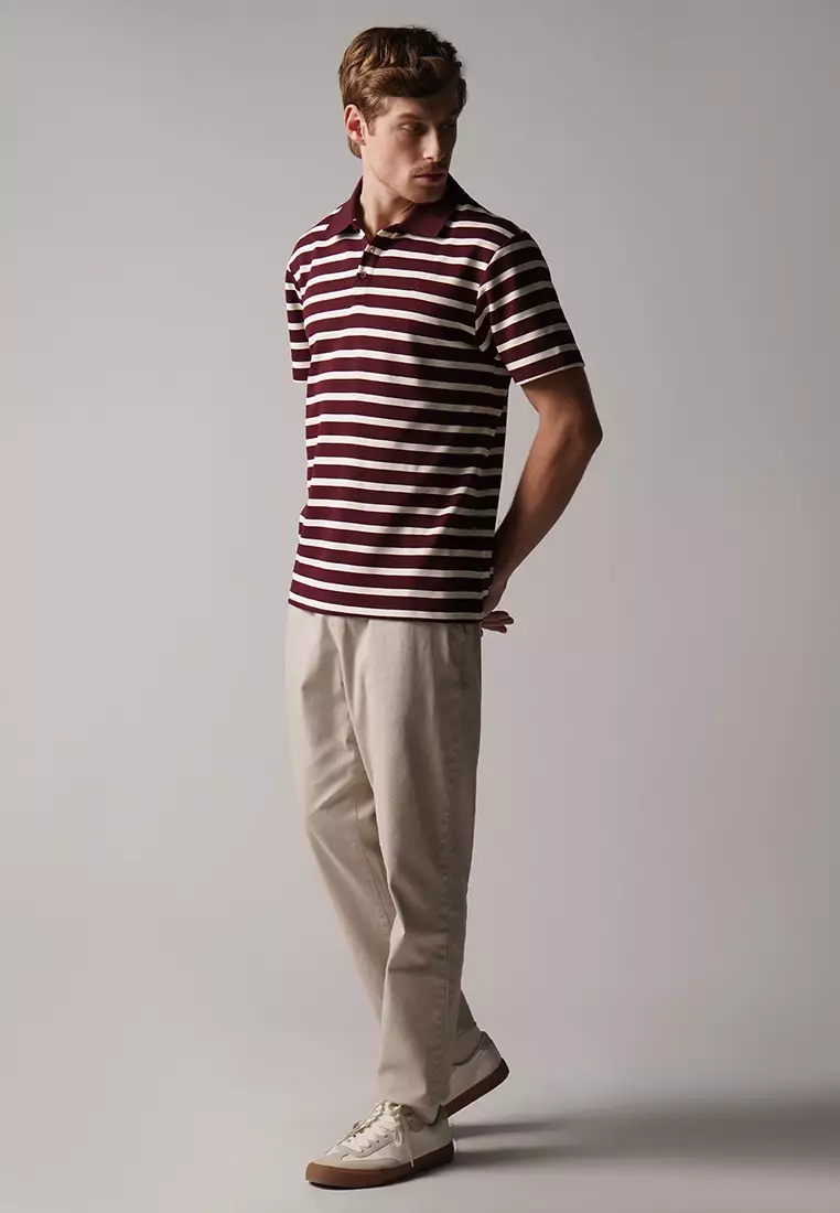 Regular Fit Pull Up Trousers