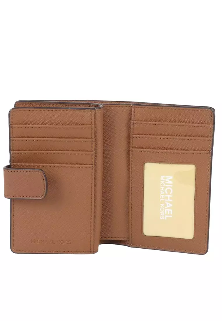 Jet Set Travel Medium Bifold Zip Coin Wallet Brown