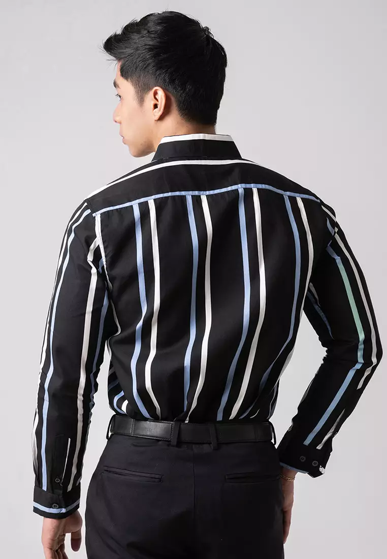 Kenzie Stripe Printing Shirt LS