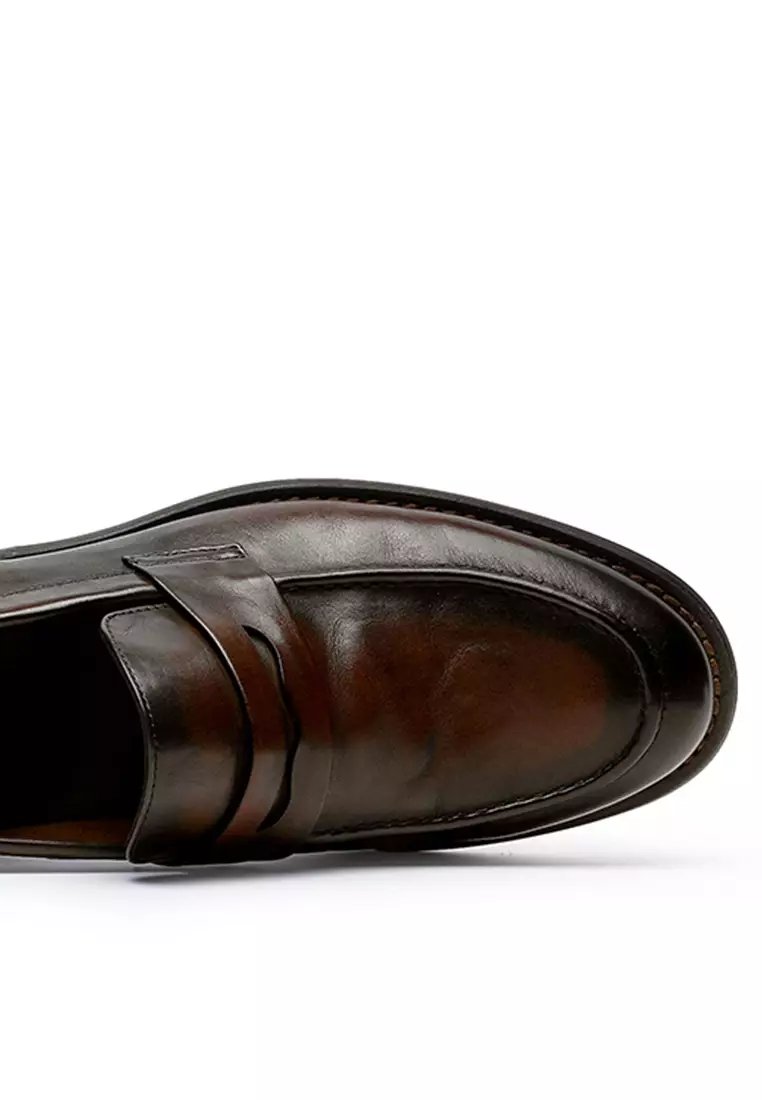 Grain Leather Penny Loafers DS1309-01-02