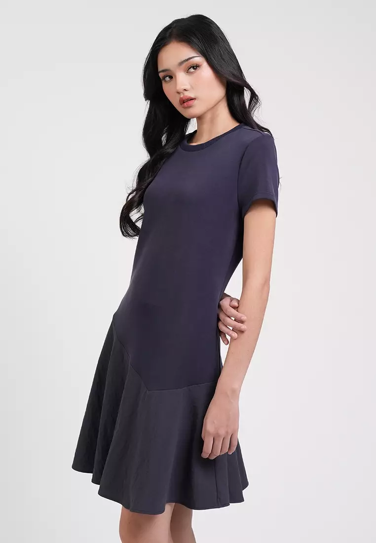 Crystal Modern Diagonal Seam A-Line Dress