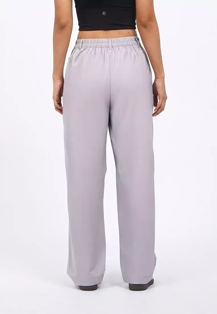 Elastic Waist Straight Active Pants