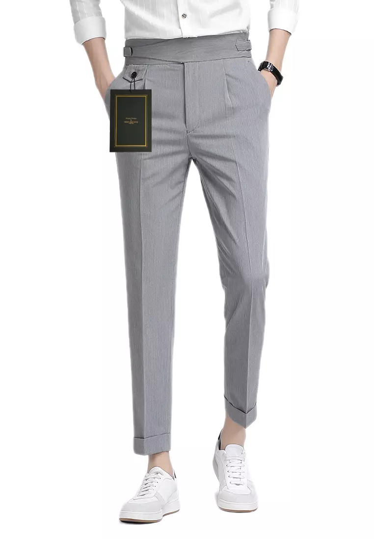 Buy HAPPY FRIDAYS Thin Slim Fit Cropped Suit Pants DF1002A 2024
