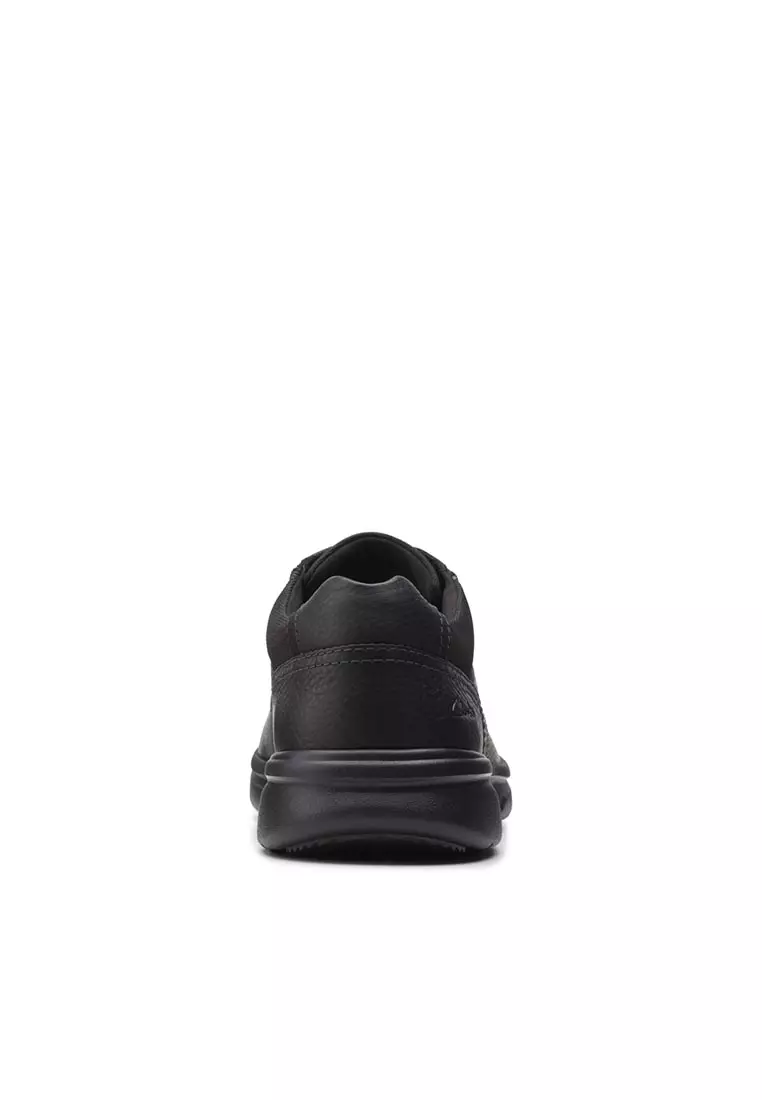 Mens Bradley Vibe Formal Shoes Black Tumbled Leather - Wide Fit