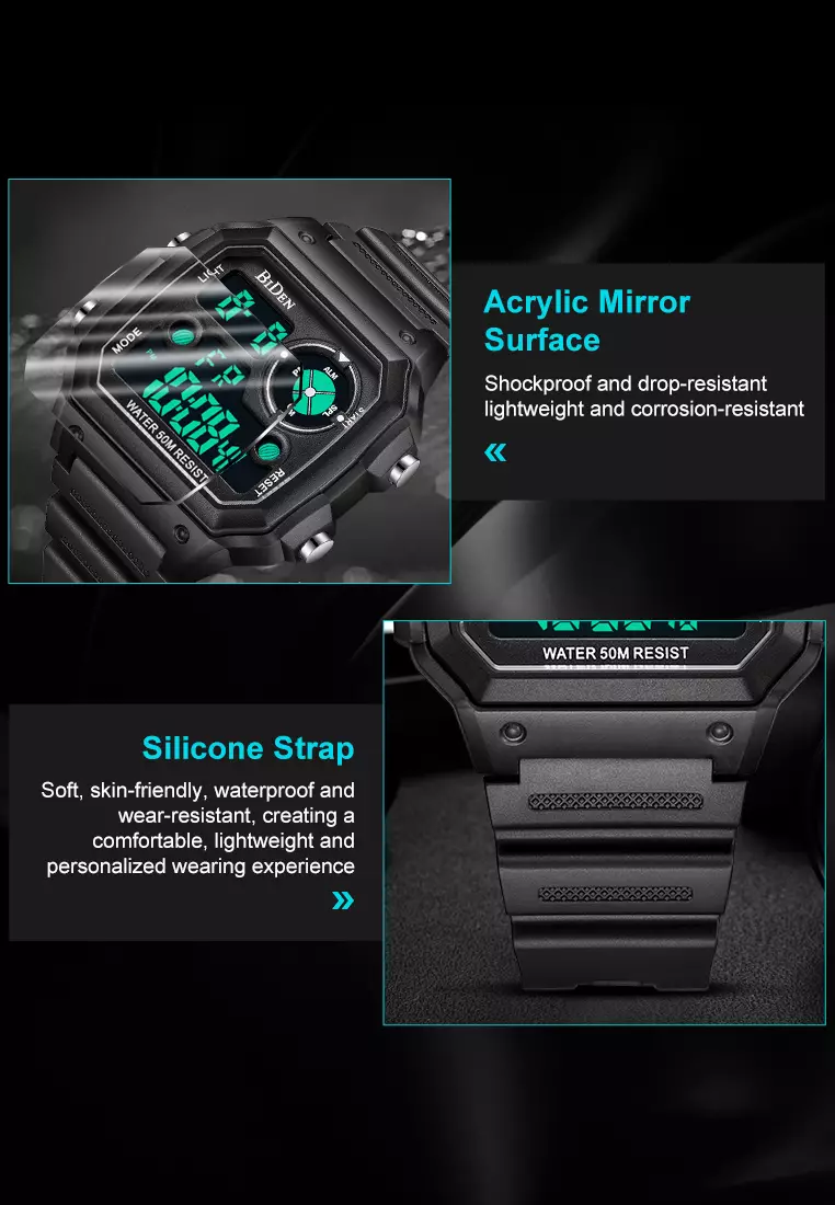 Jam Tangan Pria Digital Pria Militer Olahraga Kasual Anti Air Jam Tangan Cowok