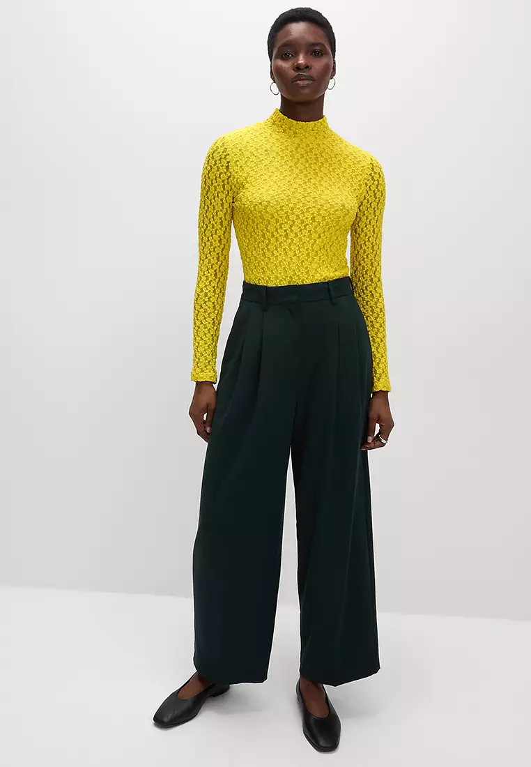 Cotton Blend Lace Top