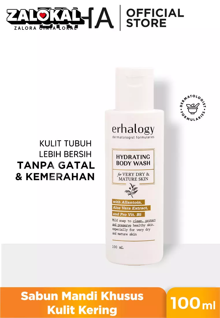 Erhalogy Hydrating Body Wash 100ml - Sabun Mandi Kulit Kering