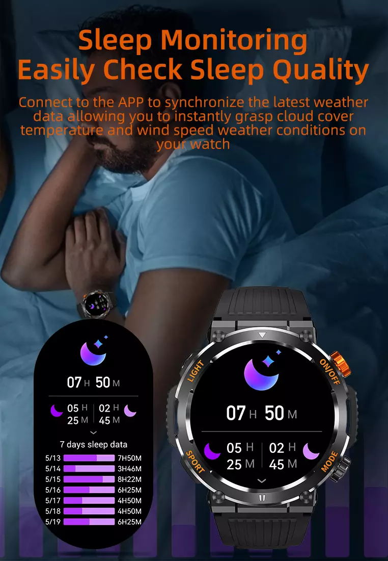 SmartWatch HT17 Anti Air Layar Terang 1.46'' Olahraga Monitor Detak Jantung Music Lampu LED Jam Tangan Pria black dengan tali jam gratis