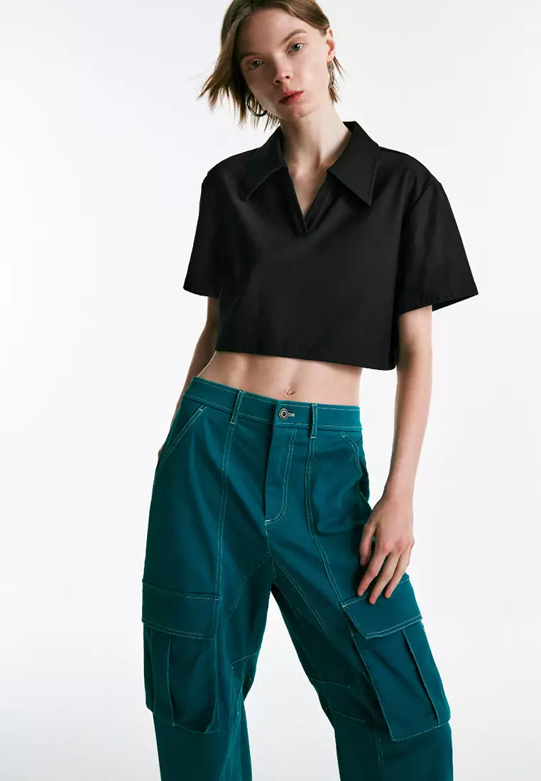 V-Neck Straight T-Shirt