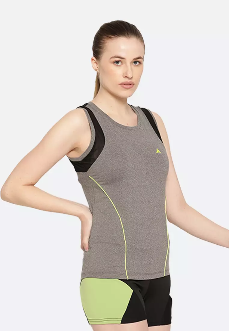 Grey Breathable Training/Running Tank Top