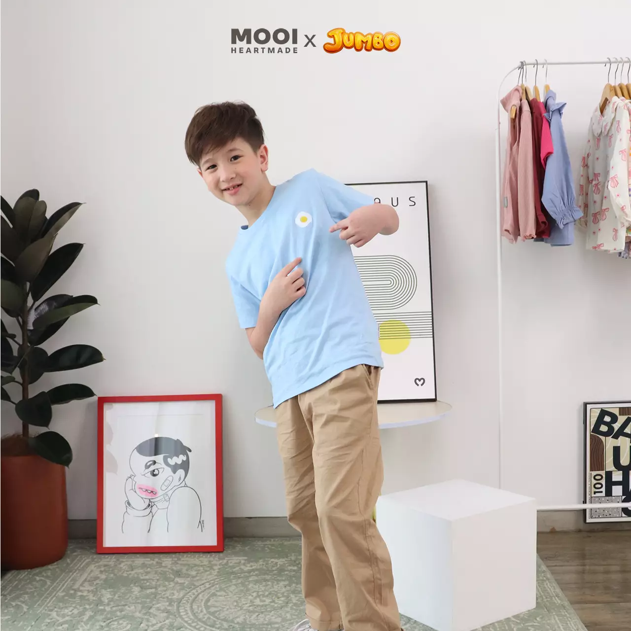 Mooi x Jumbo Kaos Anak Laki-laki Don T-shirt Kids - Navy