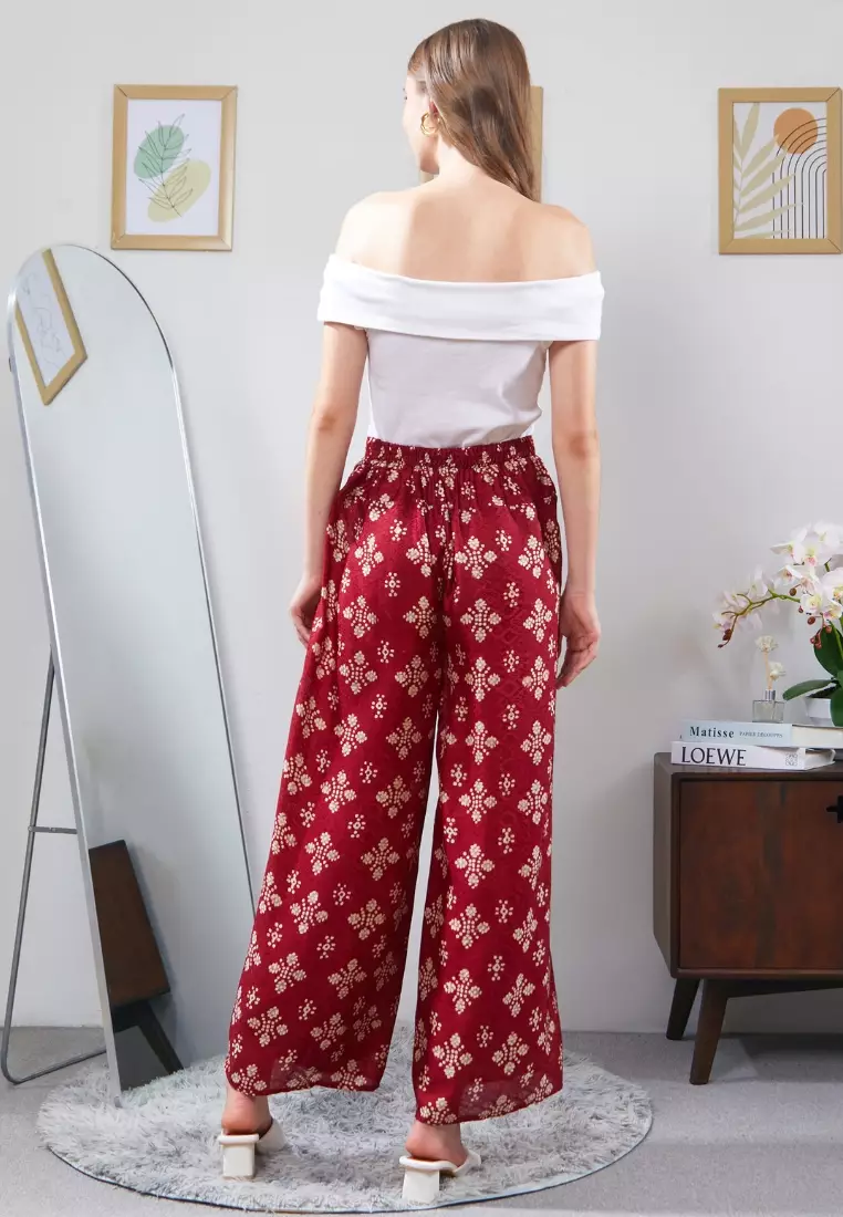 Nayara Bawahan Celana Batik Viscose Janora Merah