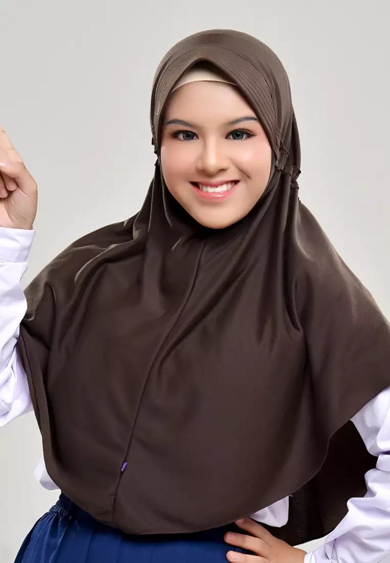 Rabbani - Kerudung Sekolah Instan Innova Lx - Brown
