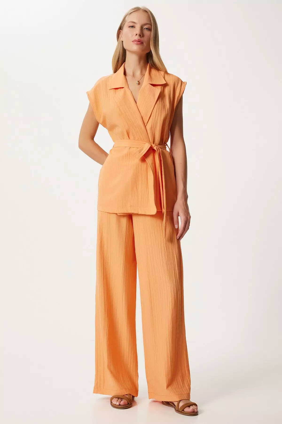 2 Pack Orange Straight Sleeveless Regular Set