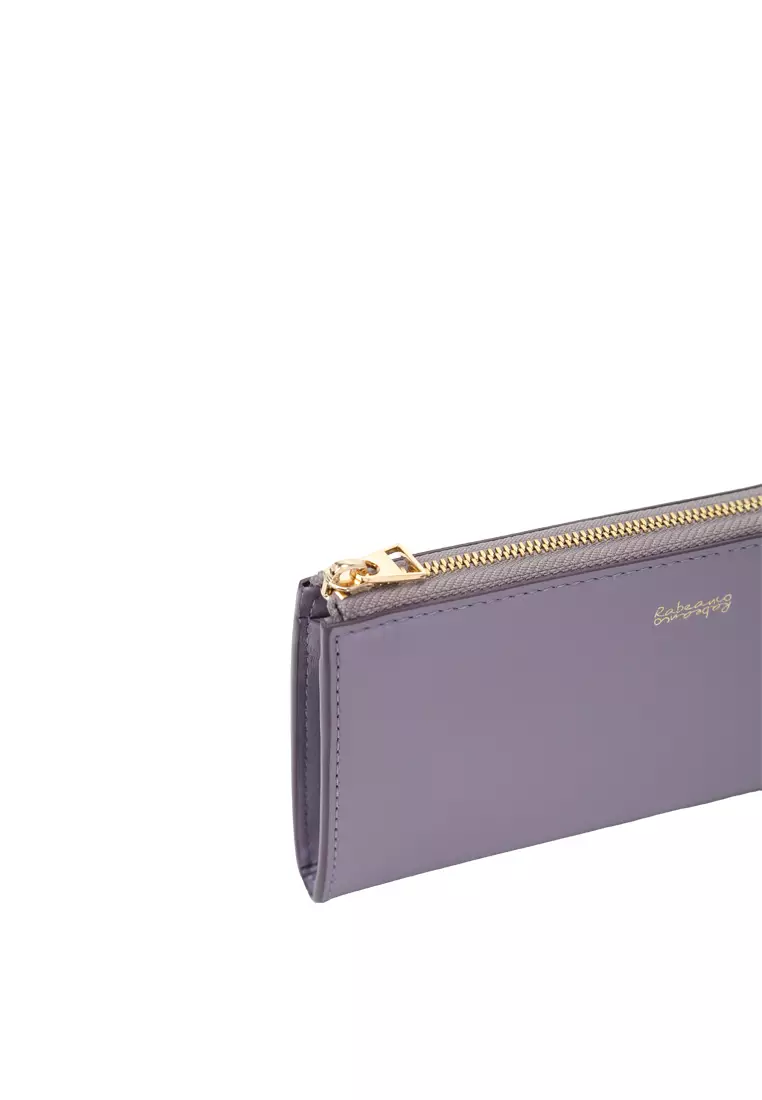 L-Zip Long Wallet - Lilac