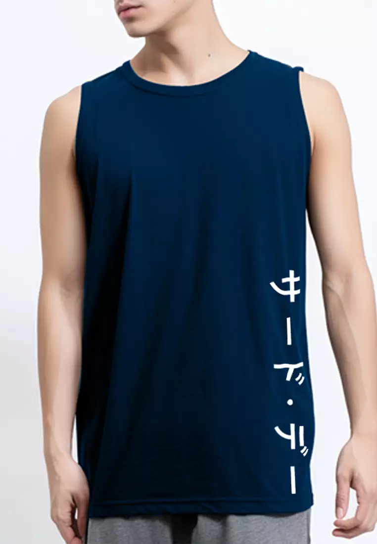 MTI56 Kutung Pria Casual Svn Katakana Sidewaist Navy