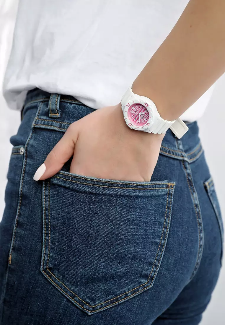 Kids Analog Watch LRW-200H-4CV White Resin Strap