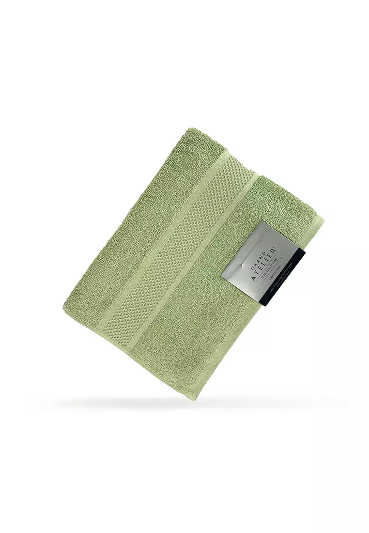 Buy Grand Atelier French Blue 100 Cotton Thick Bath Towel Suite