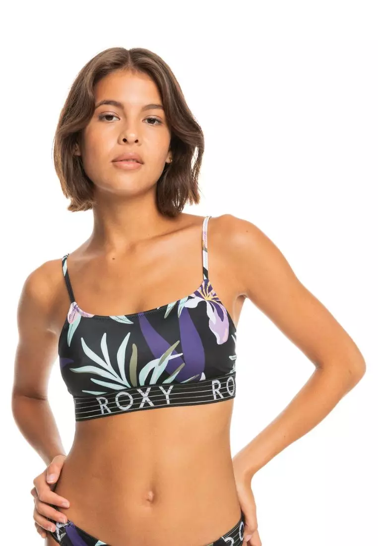 Buy Roxy Roxy Women Active Bralette Bikini Top - Anthracite Online