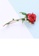 Glamorousky silver Fashion Simple Plated Gold Enamel Red Rose Brooch 85B25AC885B6D1GS_3