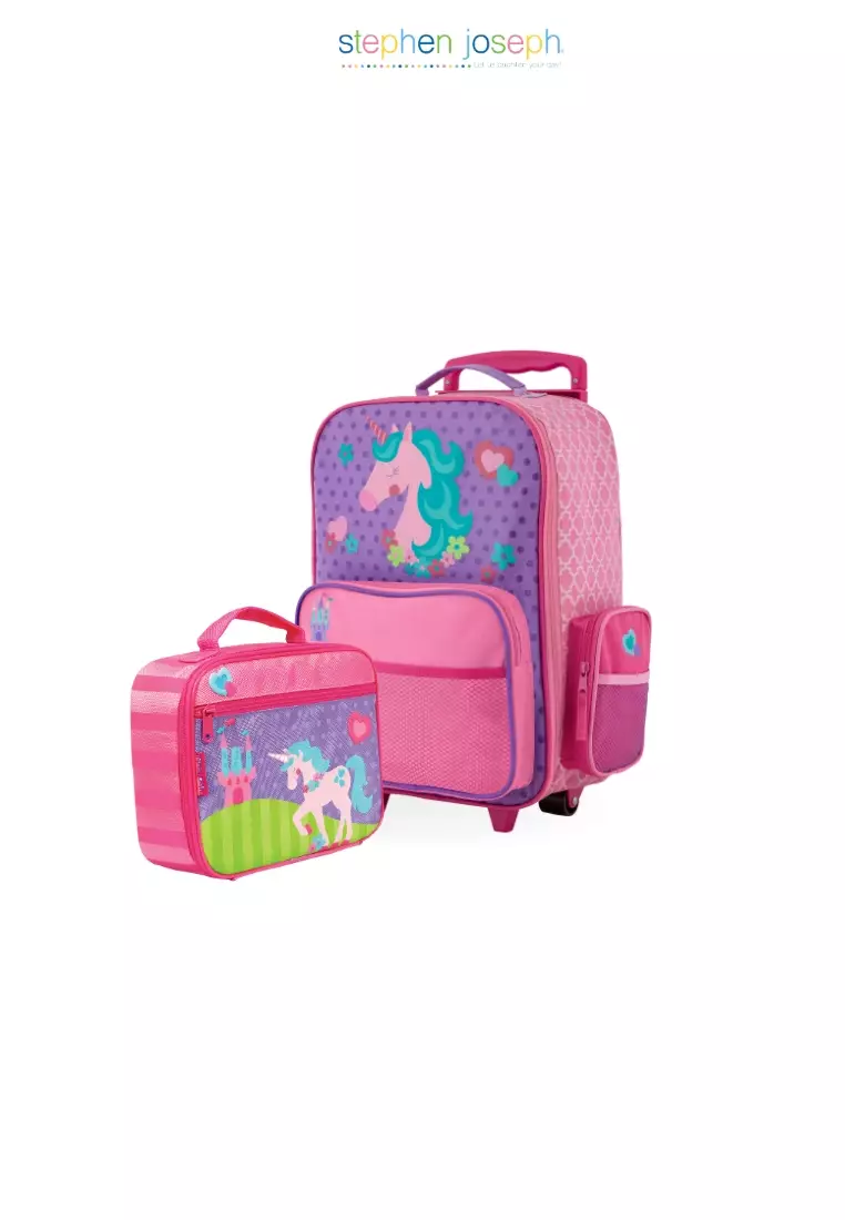 Buy Stephen Joseph Trolley Bag with Lunch Bag for Kids Unicorn