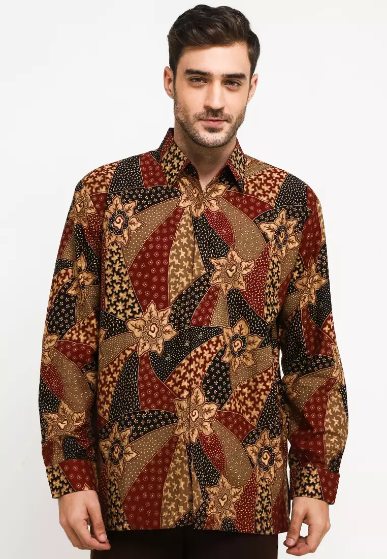 BATIK TALENTA EXCLUSIVE Lengan panjang BROWN A774