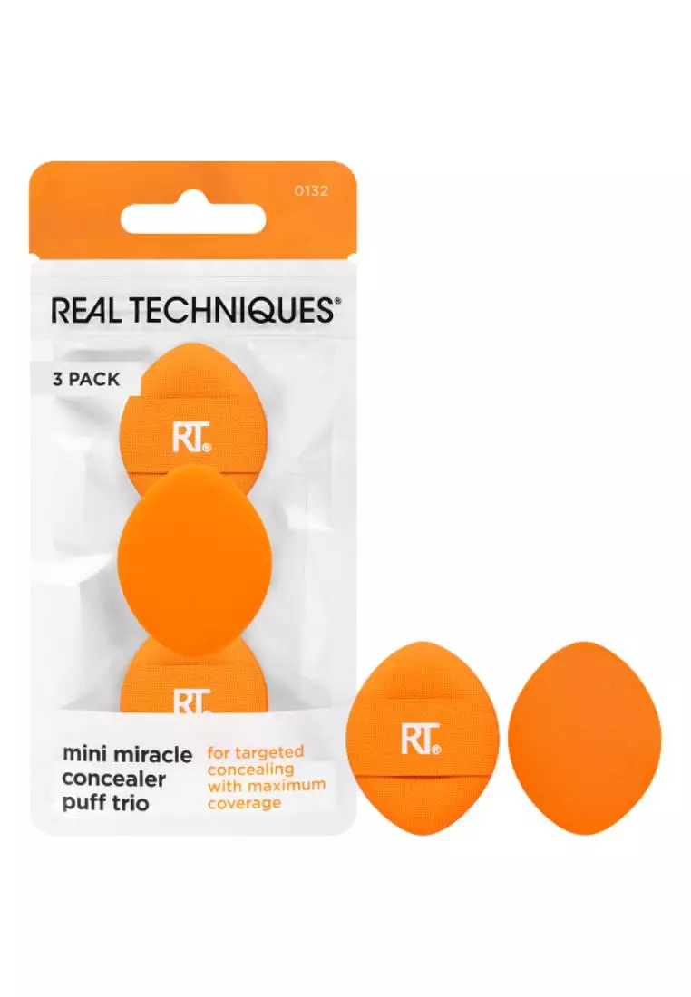 Real Techniques 10013200 Mini Miracle Concealer Puff Trio