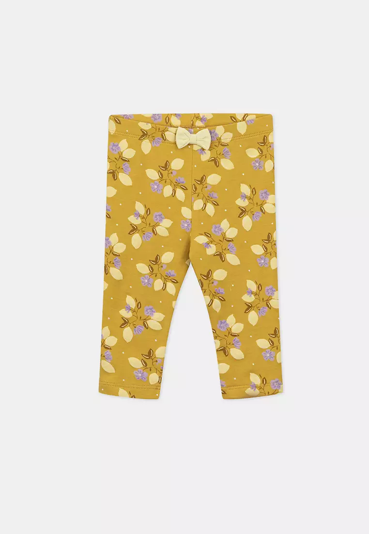 Yellow Printed Leggings