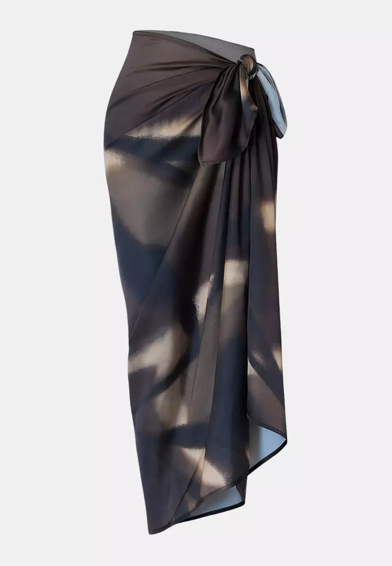 Abstract Patterned Woven Maxi Beach Pareo Tbess23Pr5