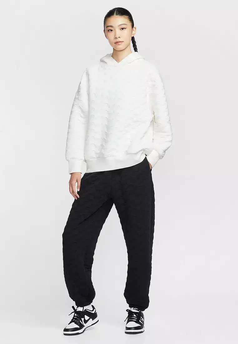 Phoenix Fleece Oversized High-Waisted Jacquard Pants