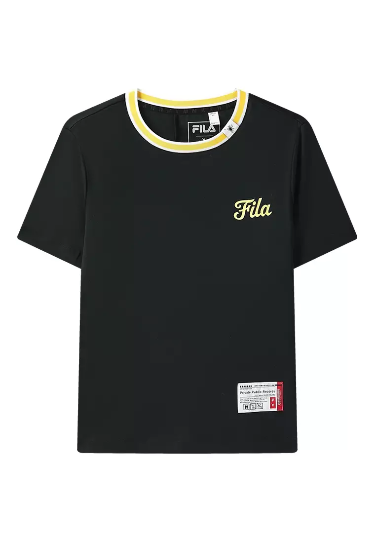 Black and gold fila shirt online